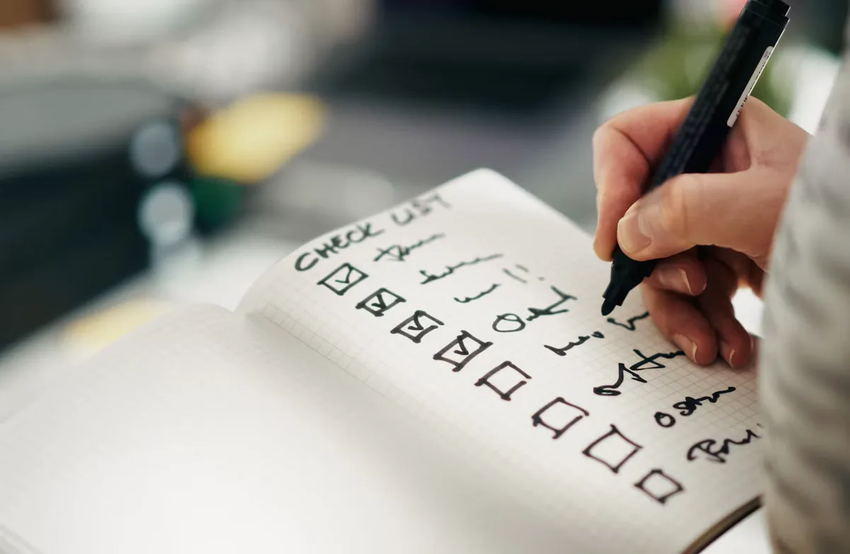 Liste de contrôle cochée pour un pré-diagnostic WordPress